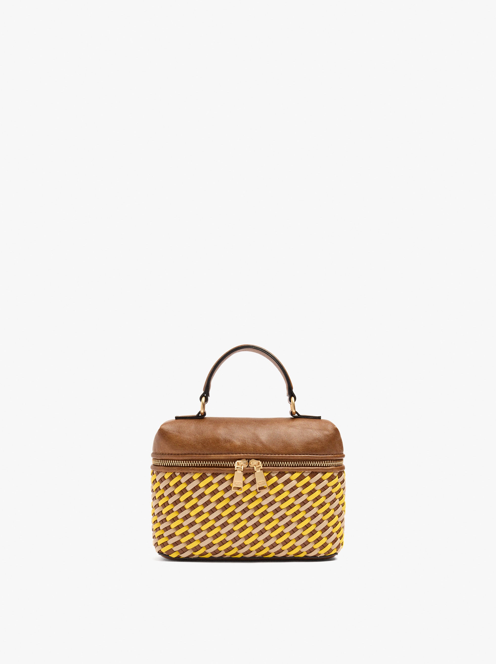 Bolso Tote Trenzado Con Bandolera