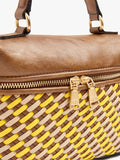 Bolso Tote Trenzado Con Bandolera