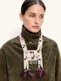 Collar Con Abalorios De Vidrio Y Cascabeles