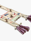 Collar Con Abalorios De Vidrio Y Cascabeles