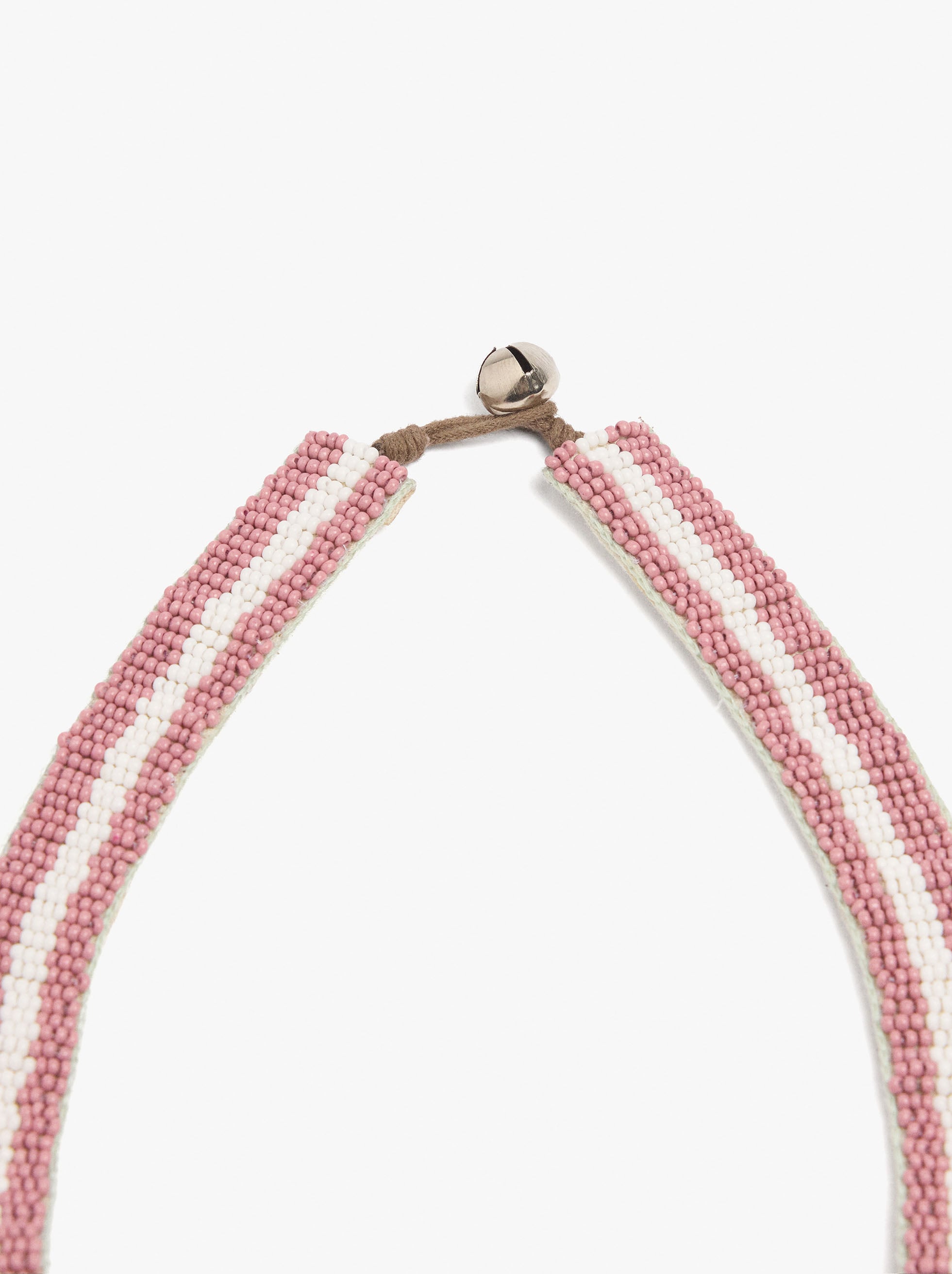 Collar Con Abalorios De Vidrio Y Cascabeles