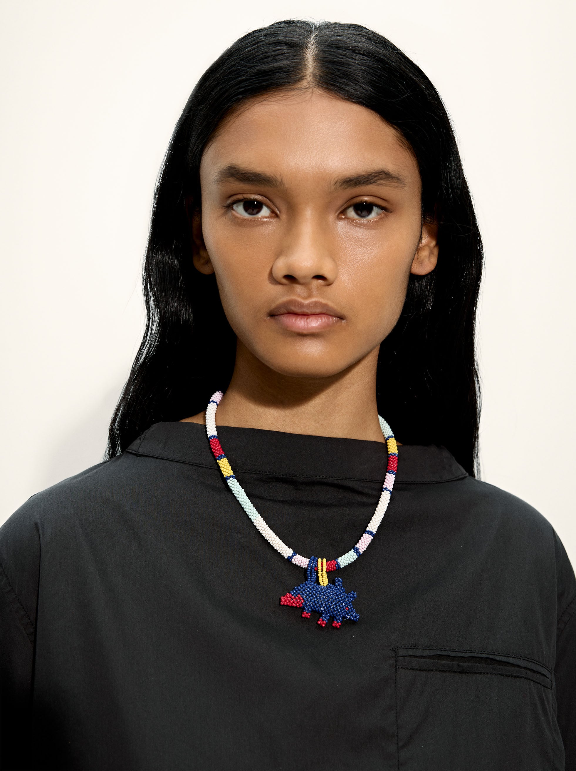 Collar Segmentado Con Cuentas De Vidrio