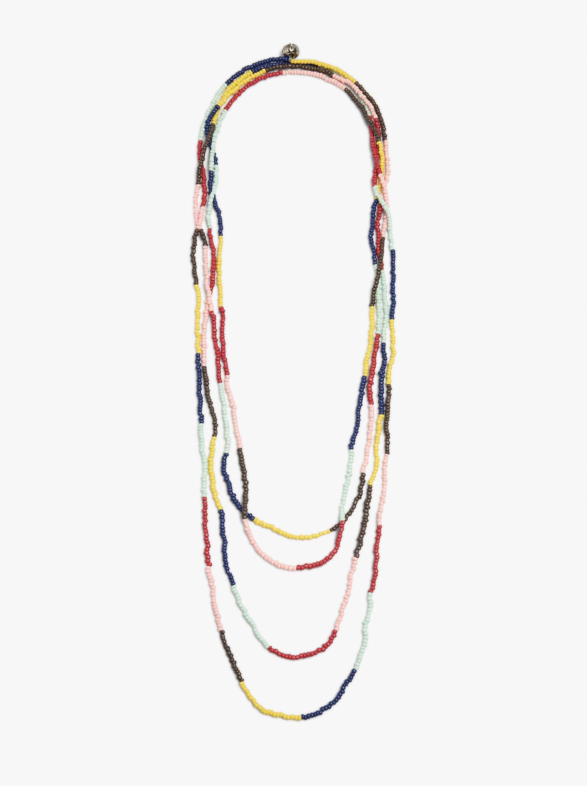 Multicollar De Abalorios De Vidrio Con Cascabel