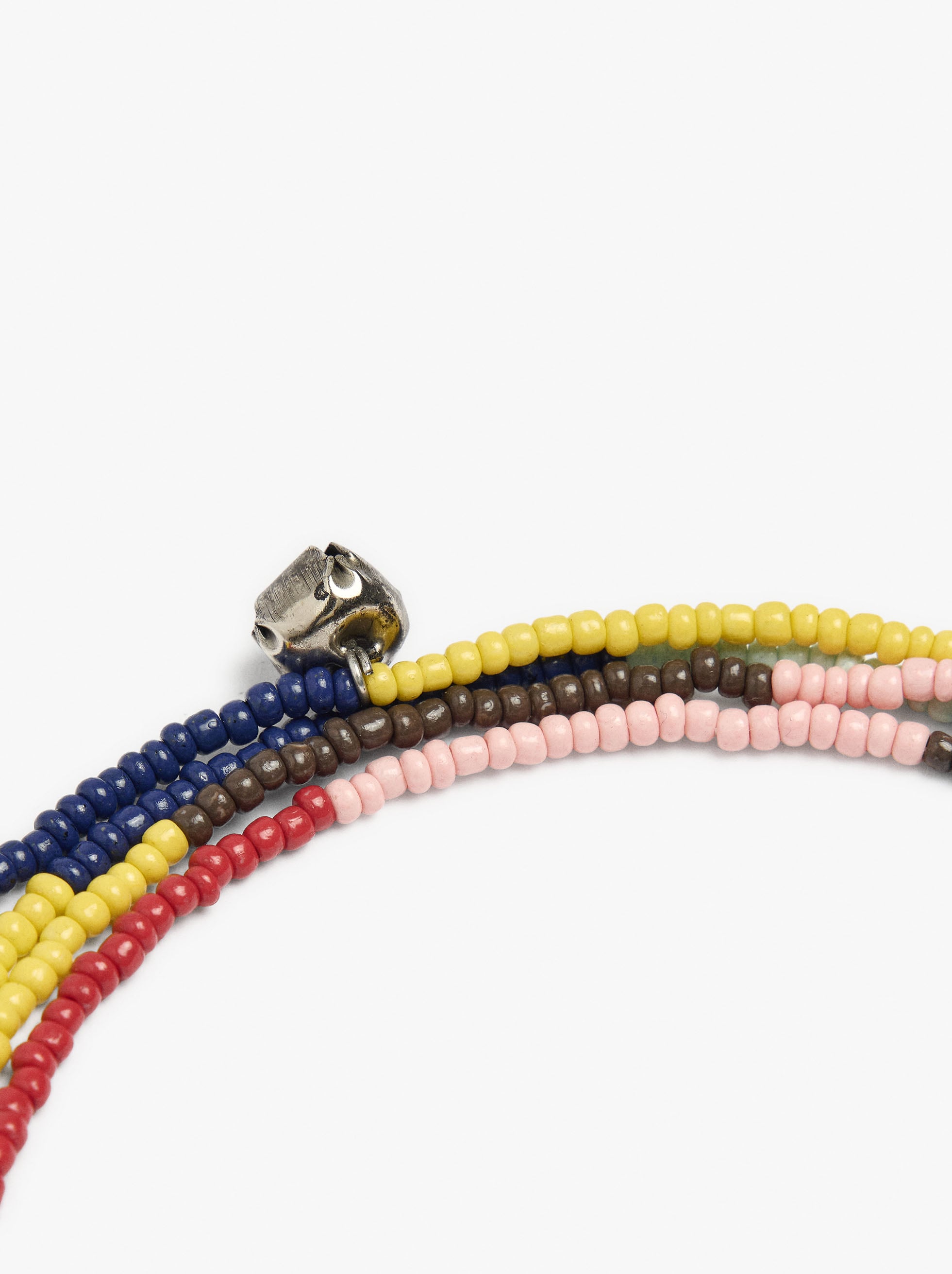 Multicollar De Abalorios De Vidrio Con Cascabel