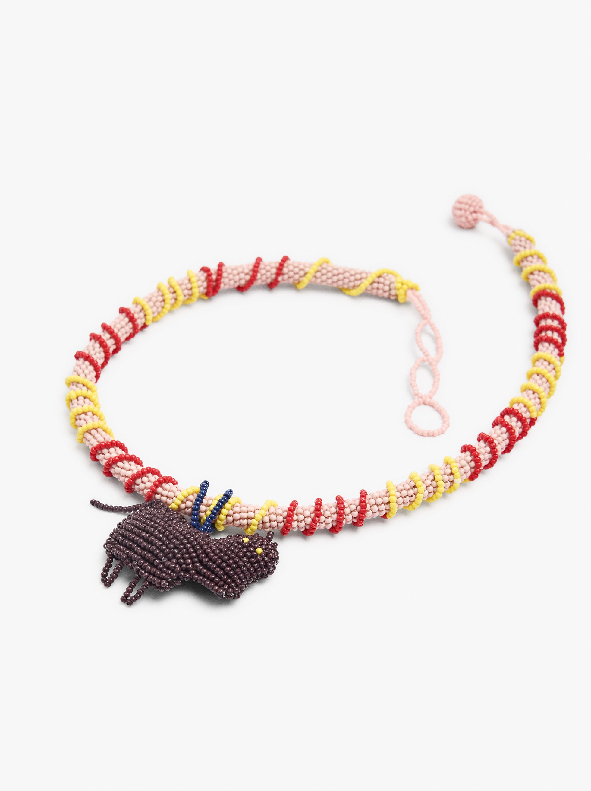 Collar De Abalorios De Vidrio Con Colgante