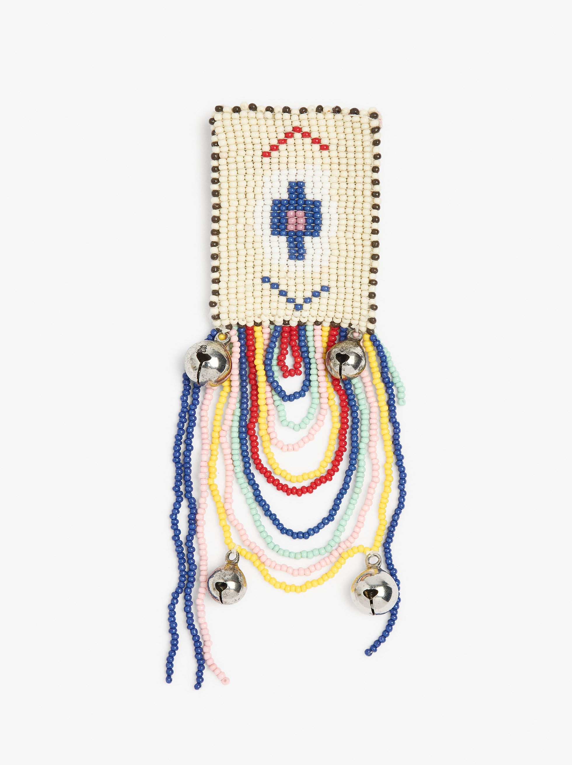 Alfiler Vertical Con Abalorios Y Cascabeles