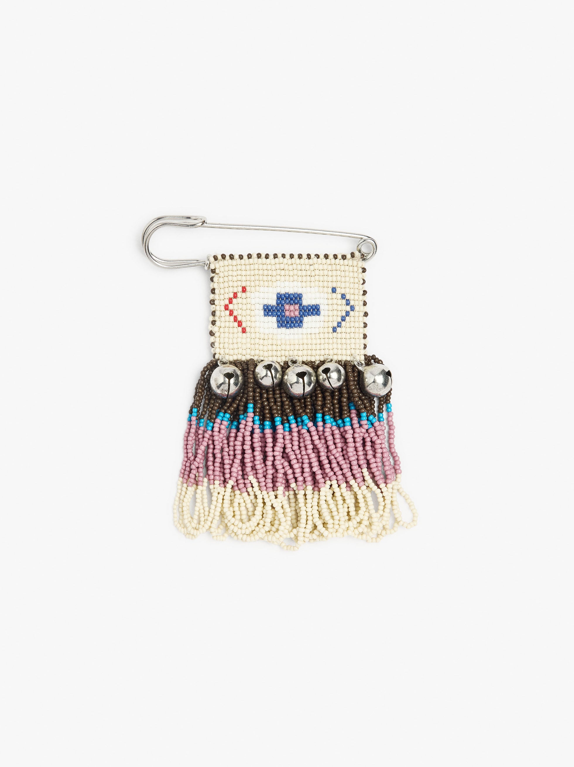 Broche Horizontal Con Abalorios Y Cascabeles
