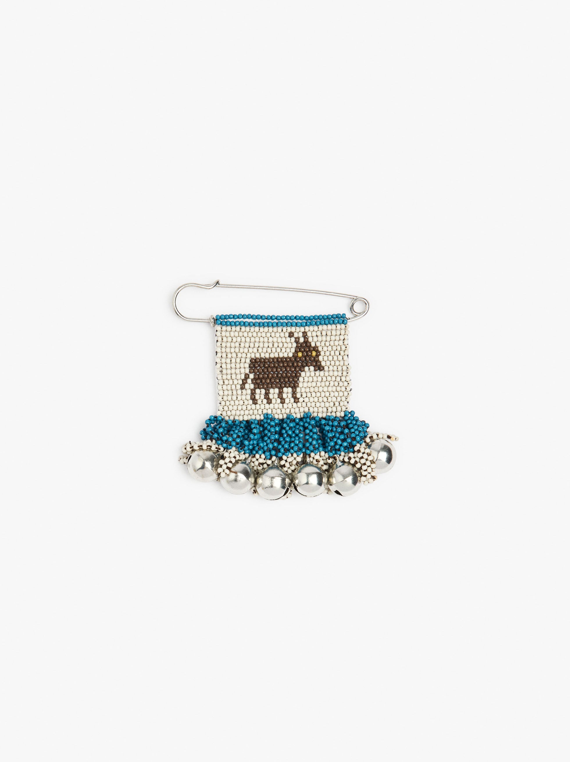 Broche Horizontal Con Abalorios Y Cascabeles