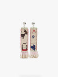 Pendientes Largos Con Abalorios Y Cascabeles
