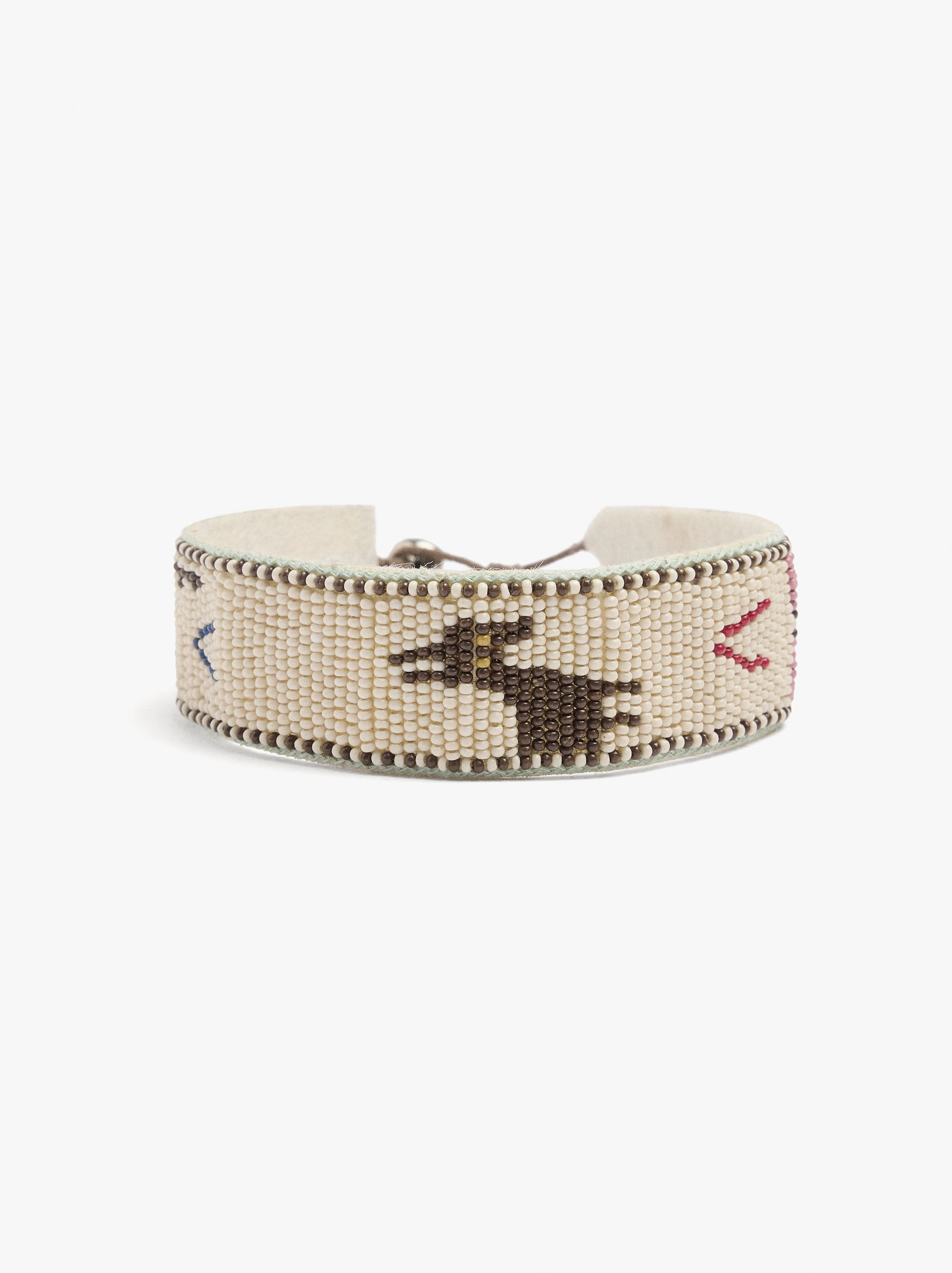 Pulsera Ancha Con Abalorios