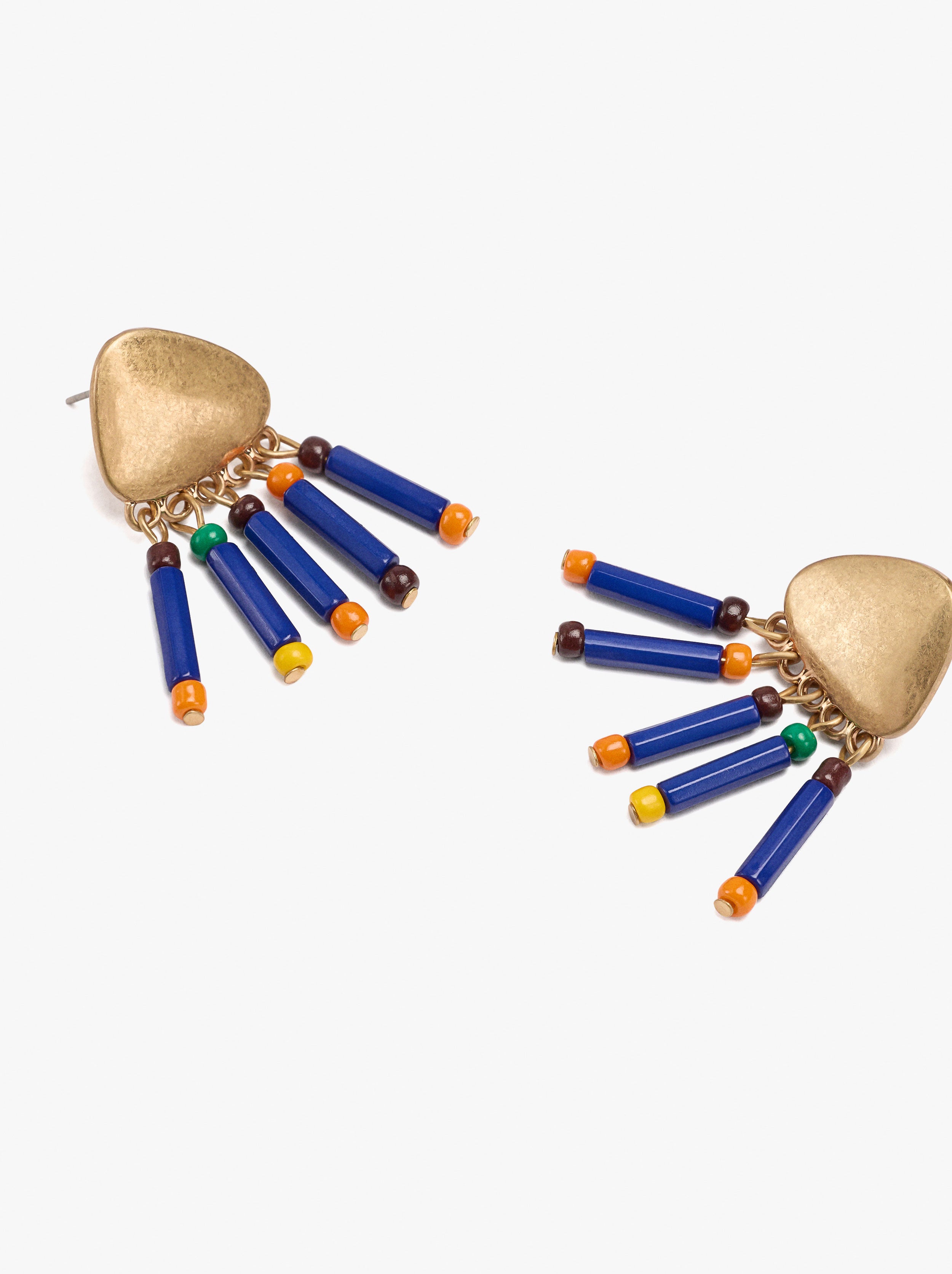 Pendientes Ovales Colgantes Con Abalorios
