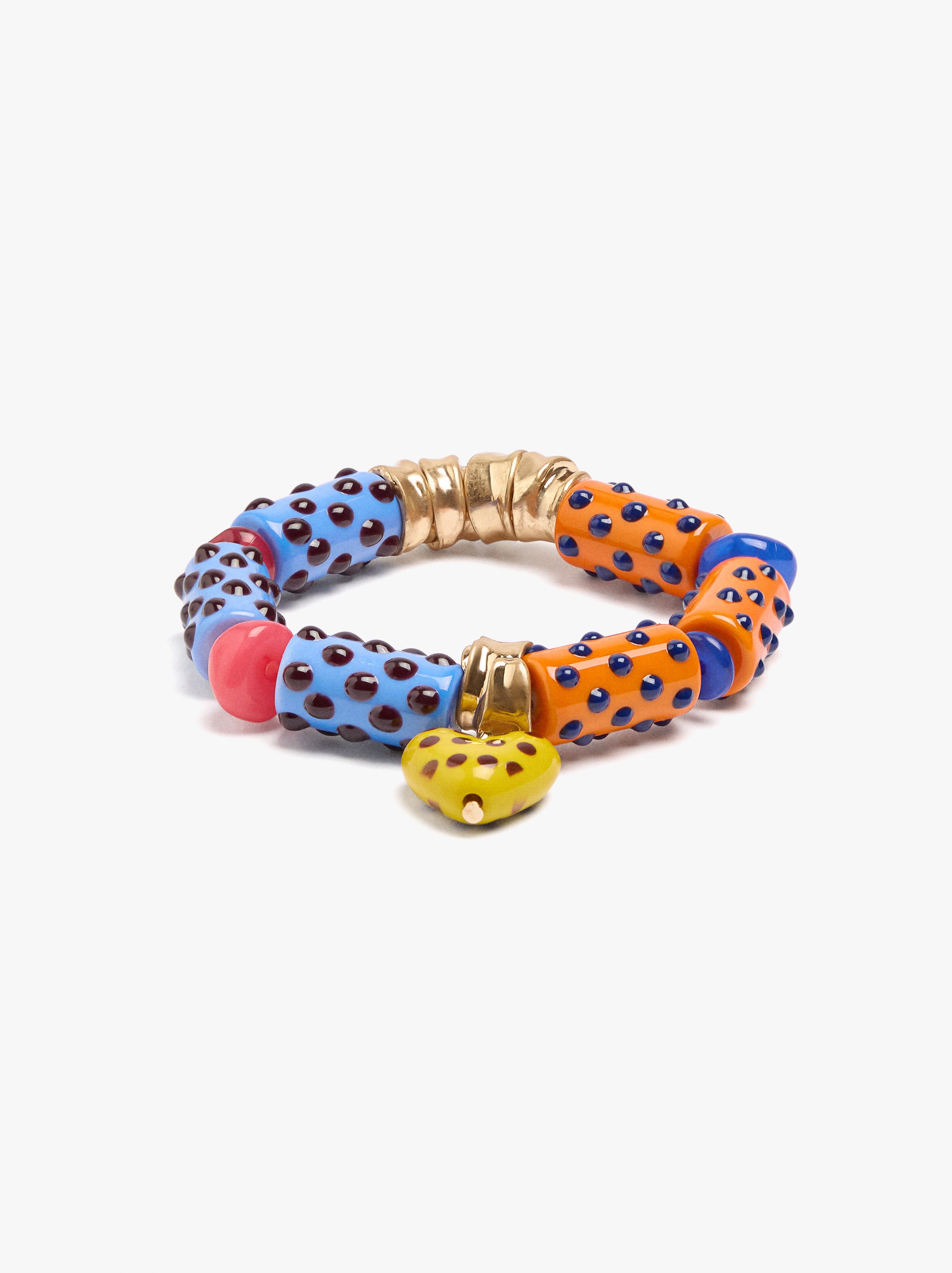 Pulsera Multicolor Con Esmalte Y Corazón