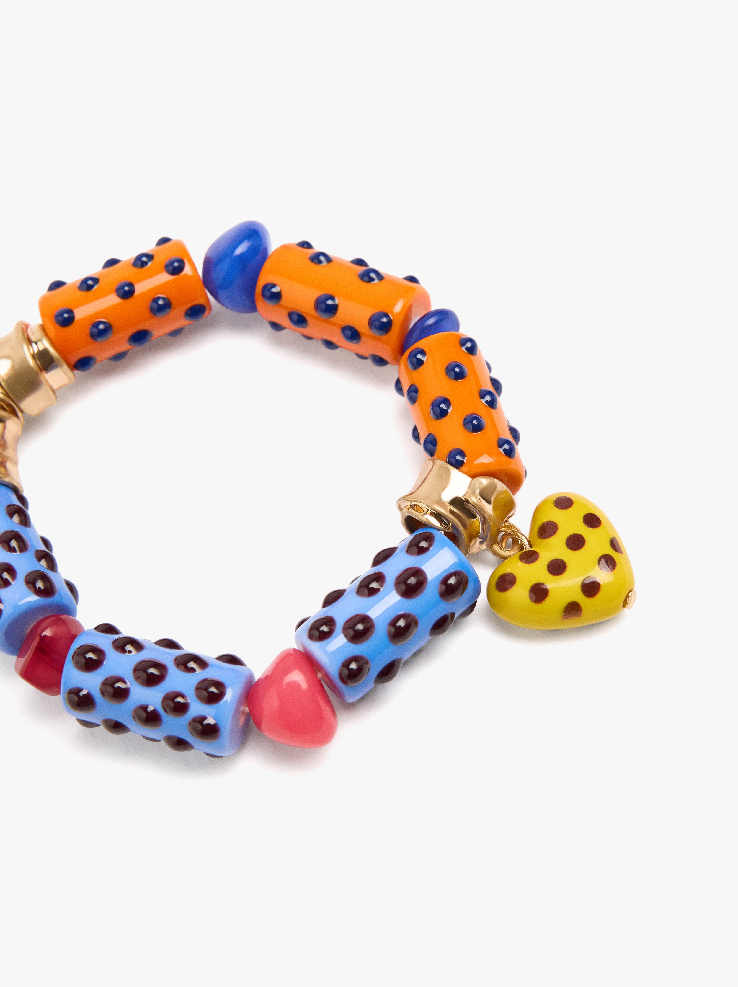 Pulsera Multicolor Con Esmalte Y Corazón