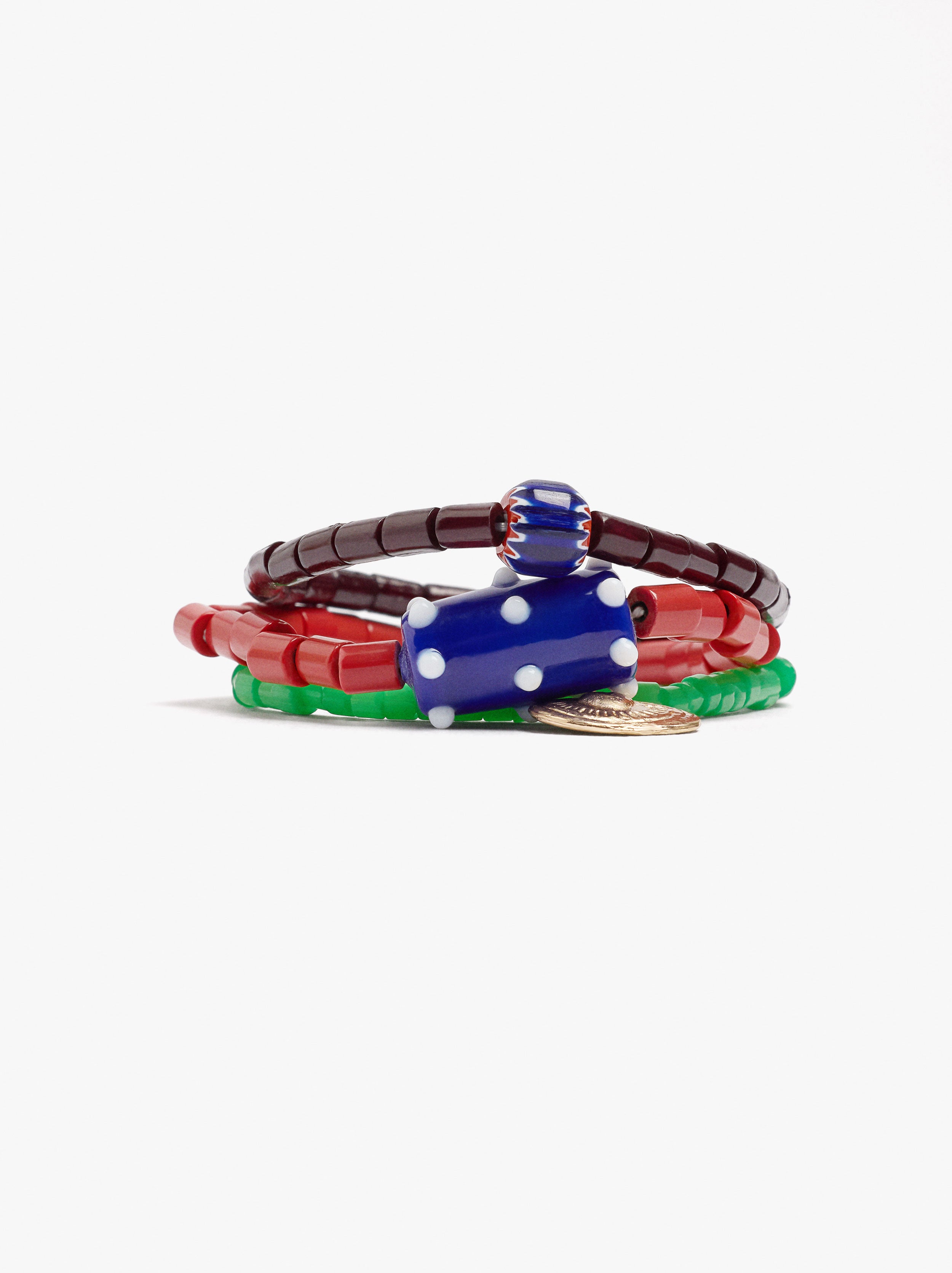 Set De Pulseras Elásticas Cuentas De Vidrio