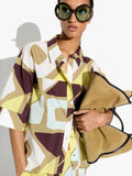Camisa Estampado Geométrico 100% Algodón