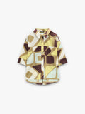 Camisa Estampado Geométrico 100% Algodón