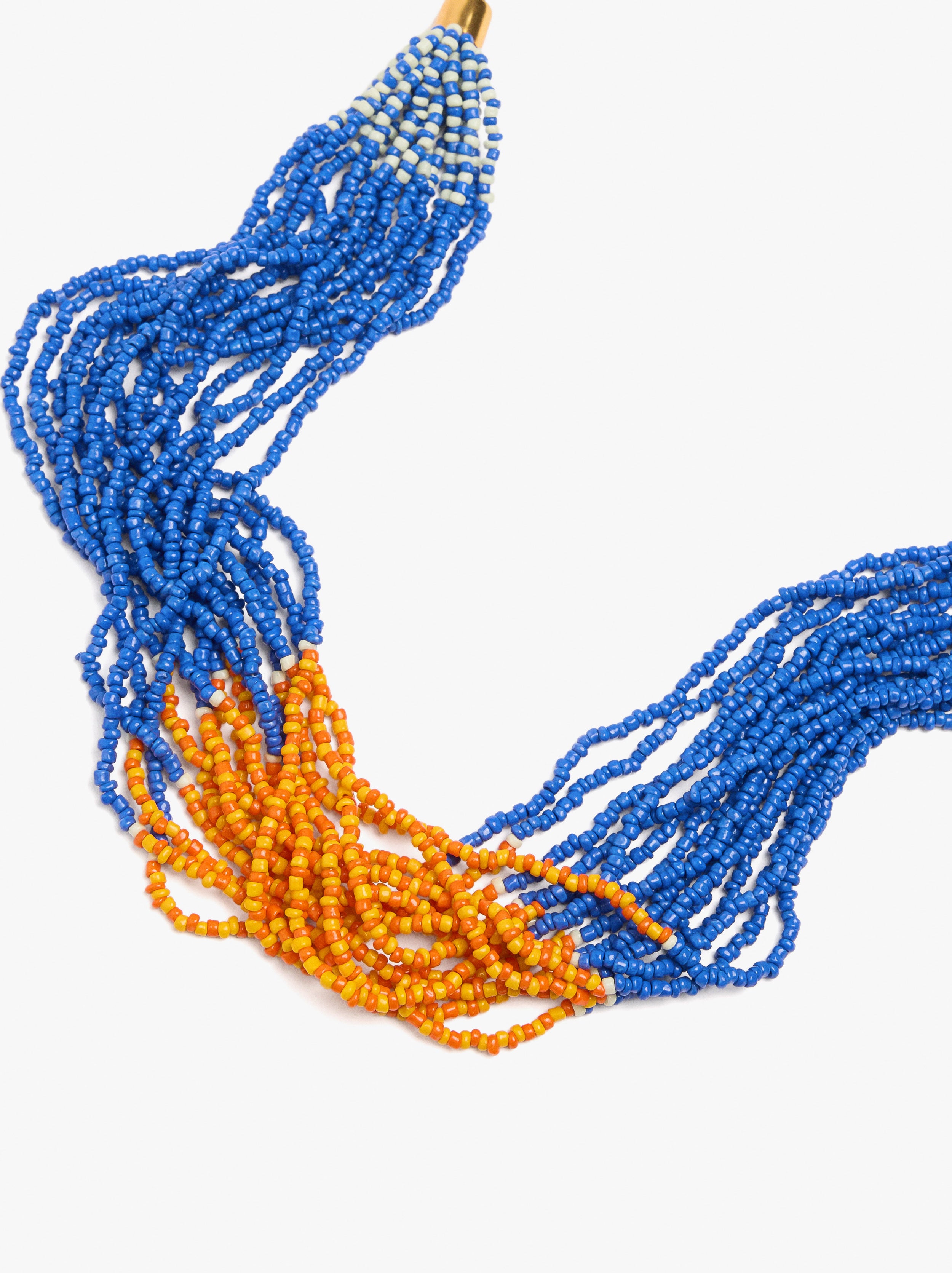 Multicollar De Cordón Con Abalorios De Vidrio