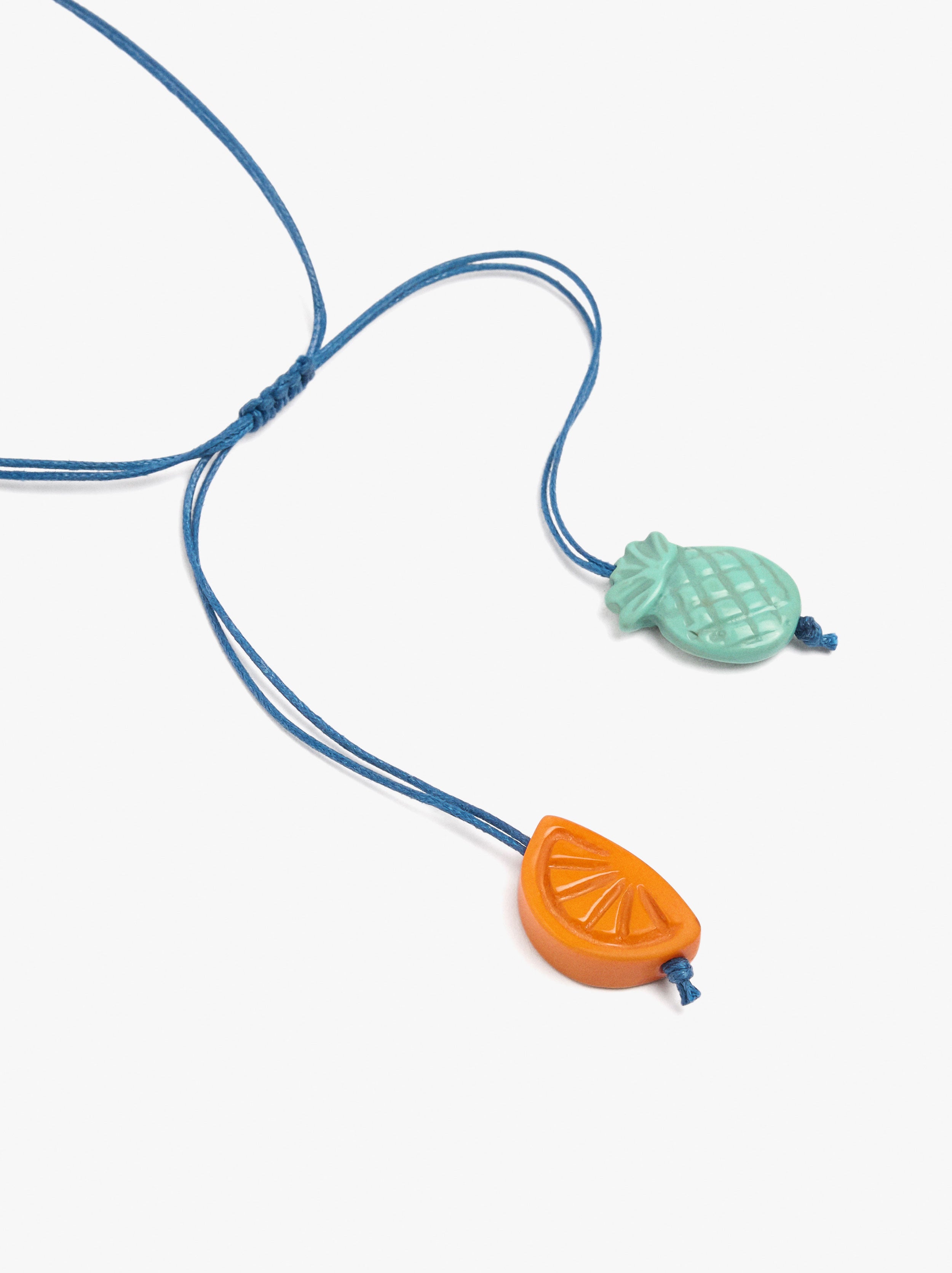 Multicollar De Cordón Con Abalorios De Vidrio