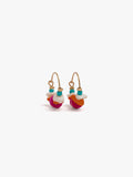 Aros Con Cuentas De Conchas Multicolor
