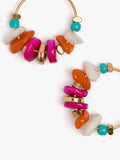 Aros Con Cuentas De Conchas Multicolor
