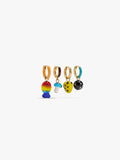 Set De Aros Asimétricos Con Multicolor