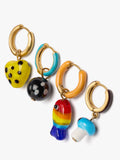 Set De Aros Asimétricos Con Multicolor