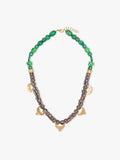 Collar Con Cuentas De Vidrio Medias Lunas