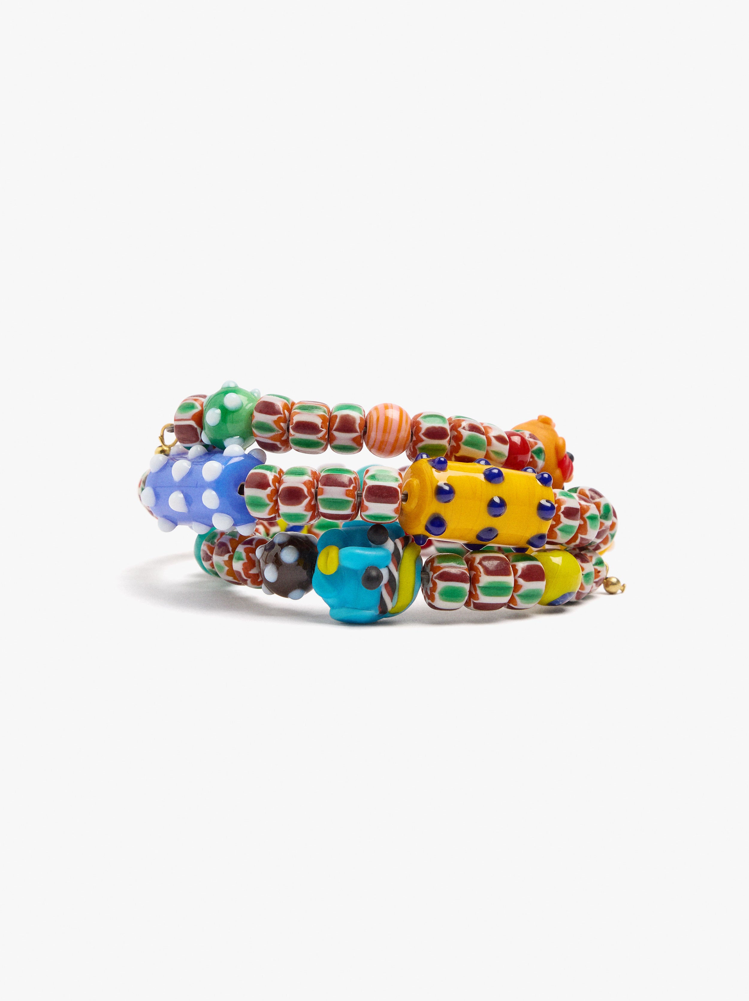 Pulsera Espiral Con Cuentas Multicolor