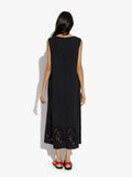 Vestido Midi Bordado Perforado 100% Algodón