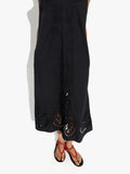 Vestido Midi Bordado Perforado 100% Algodón