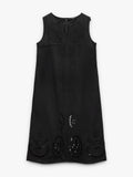 Vestido Midi Bordado Perforado 100% Algodón