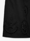 Vestido Midi Bordado Perforado 100% Algodón