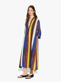 Vestido Largo A Rayas 100% Lino