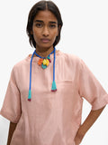 Collar De Abalorios Con Colgantes De Frutas Multicolor