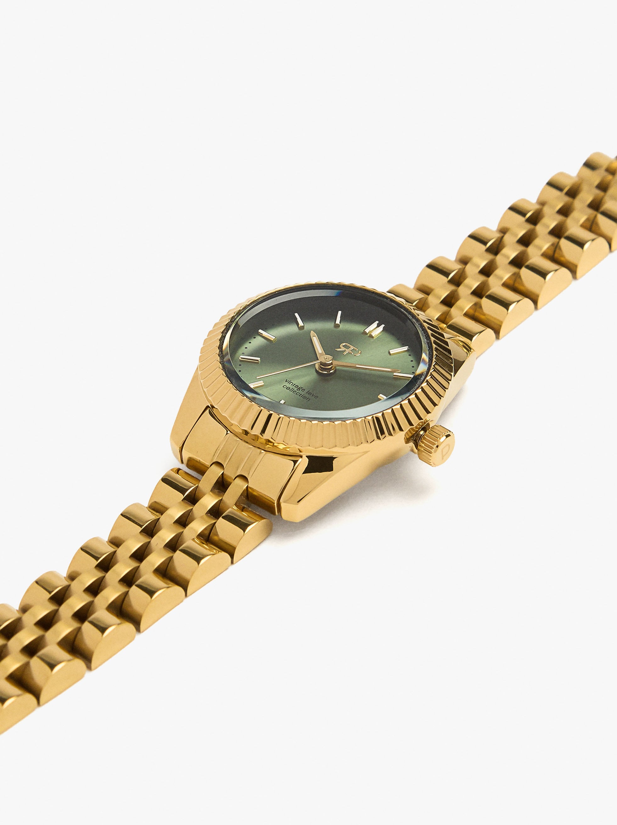 Reloj Redondo Con Pulsera De Acero Inoxidable