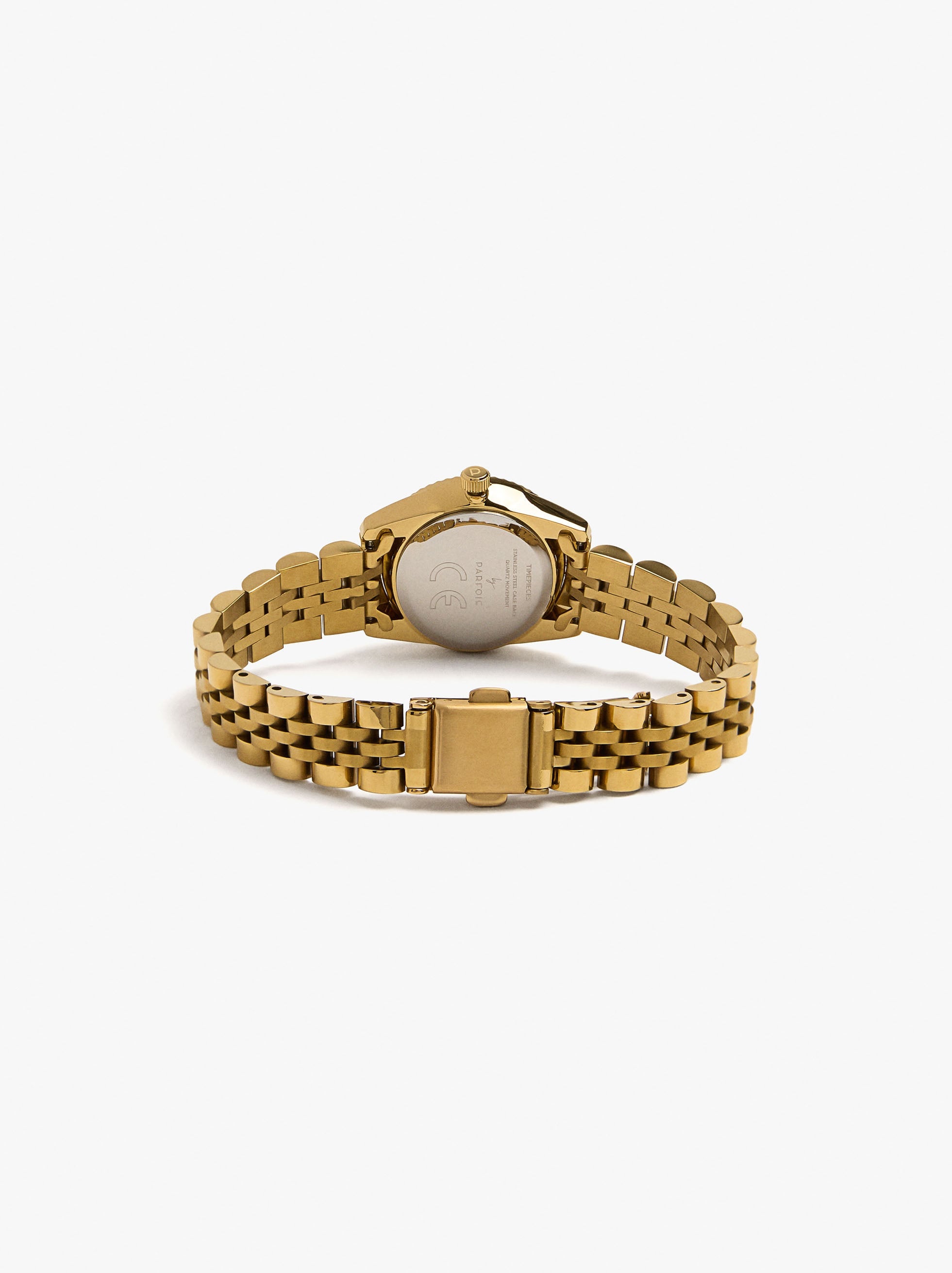 Reloj Redondo Con Pulsera De Acero Inoxidable