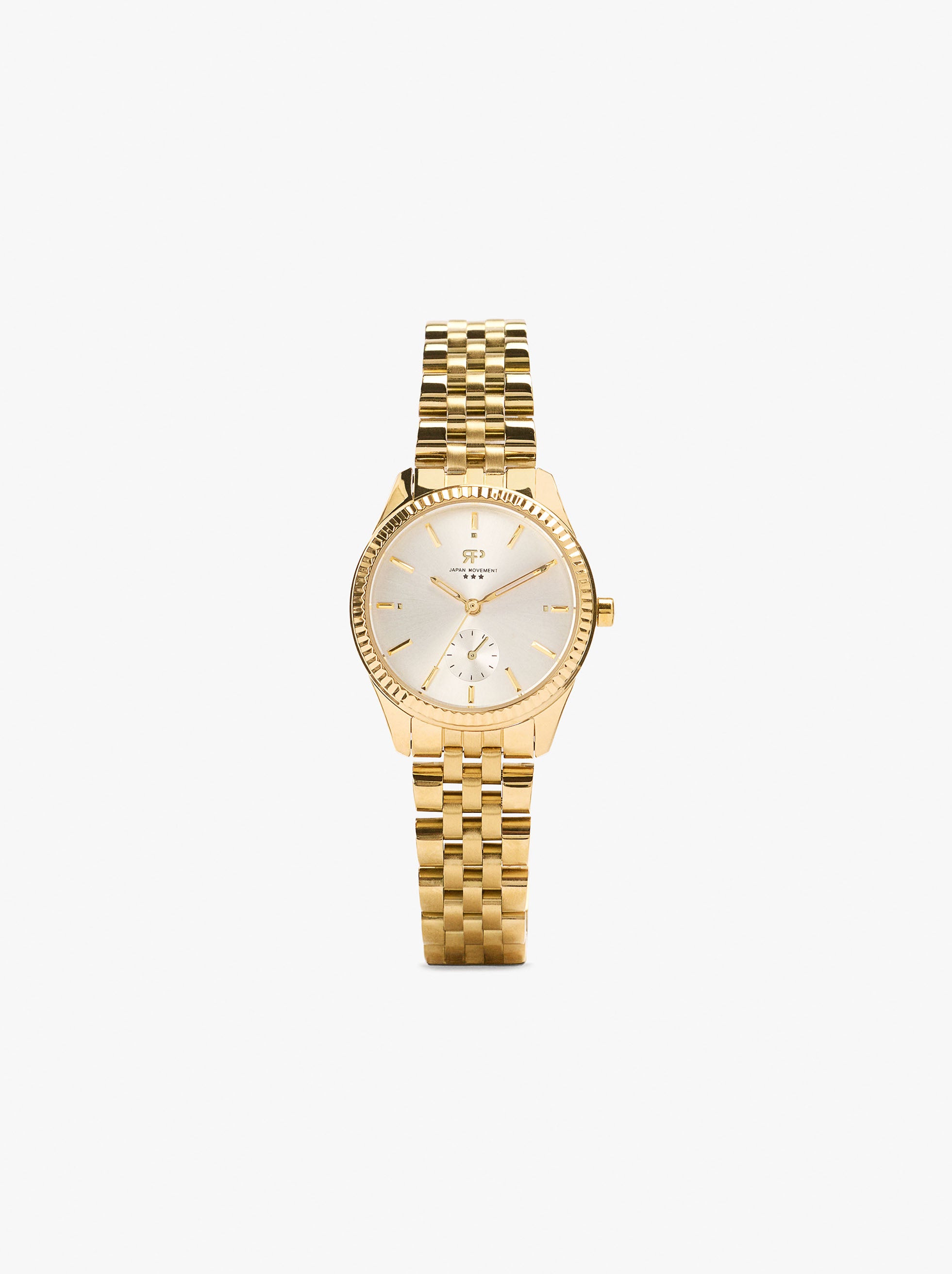 Reloj Redondo Con Pulsera De Acero Inoxidable