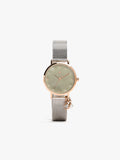 Reloj Bicolor Con Malla Metálica De Acero Inoxidable