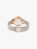 Reloj Bicolor Con Malla Metálica De Acero Inoxidable