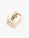 Reloj Bicolor Con Malla Metálica De Acero Inoxidable