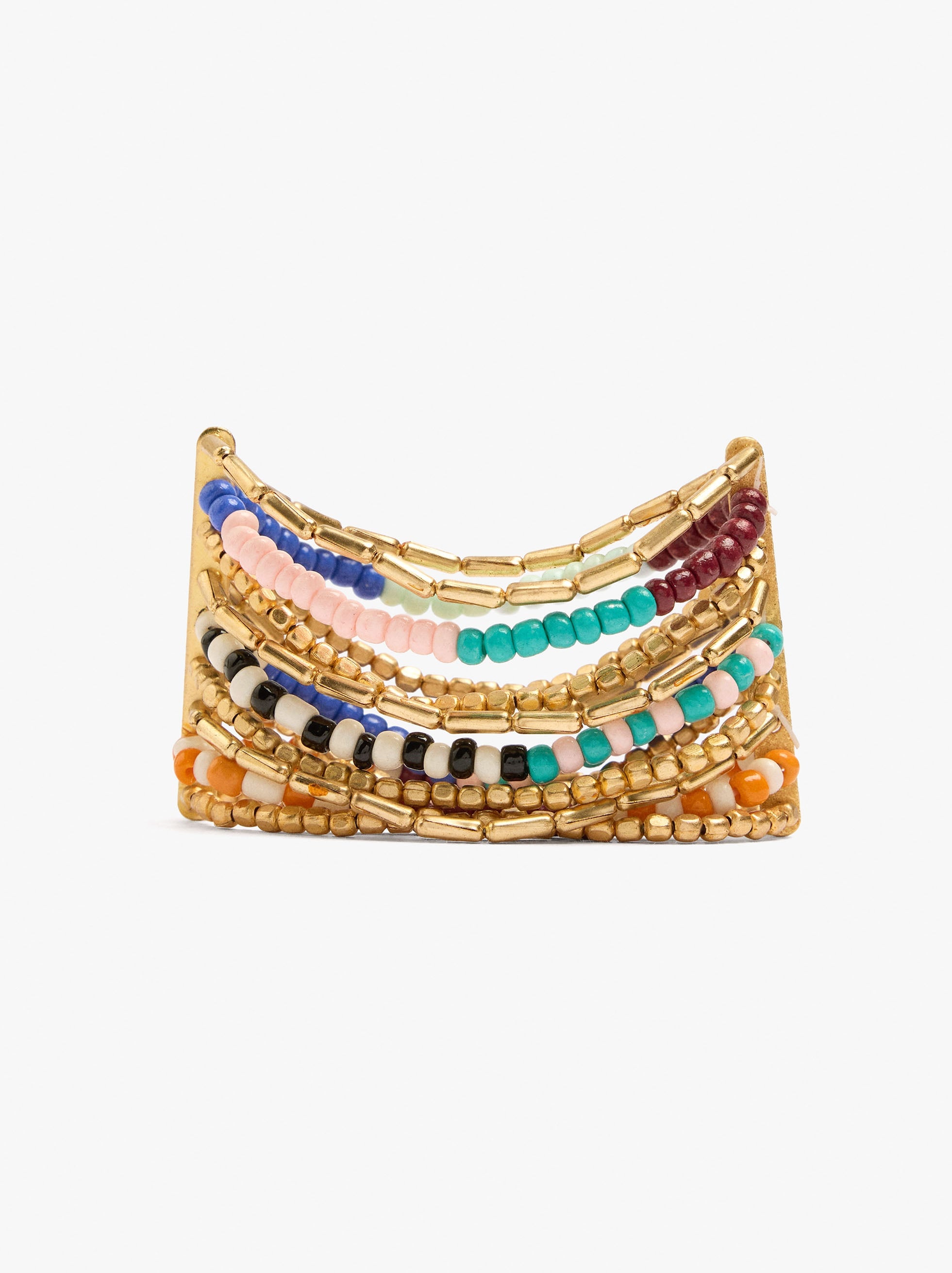 Multipulsera Elástica Con Abalorios