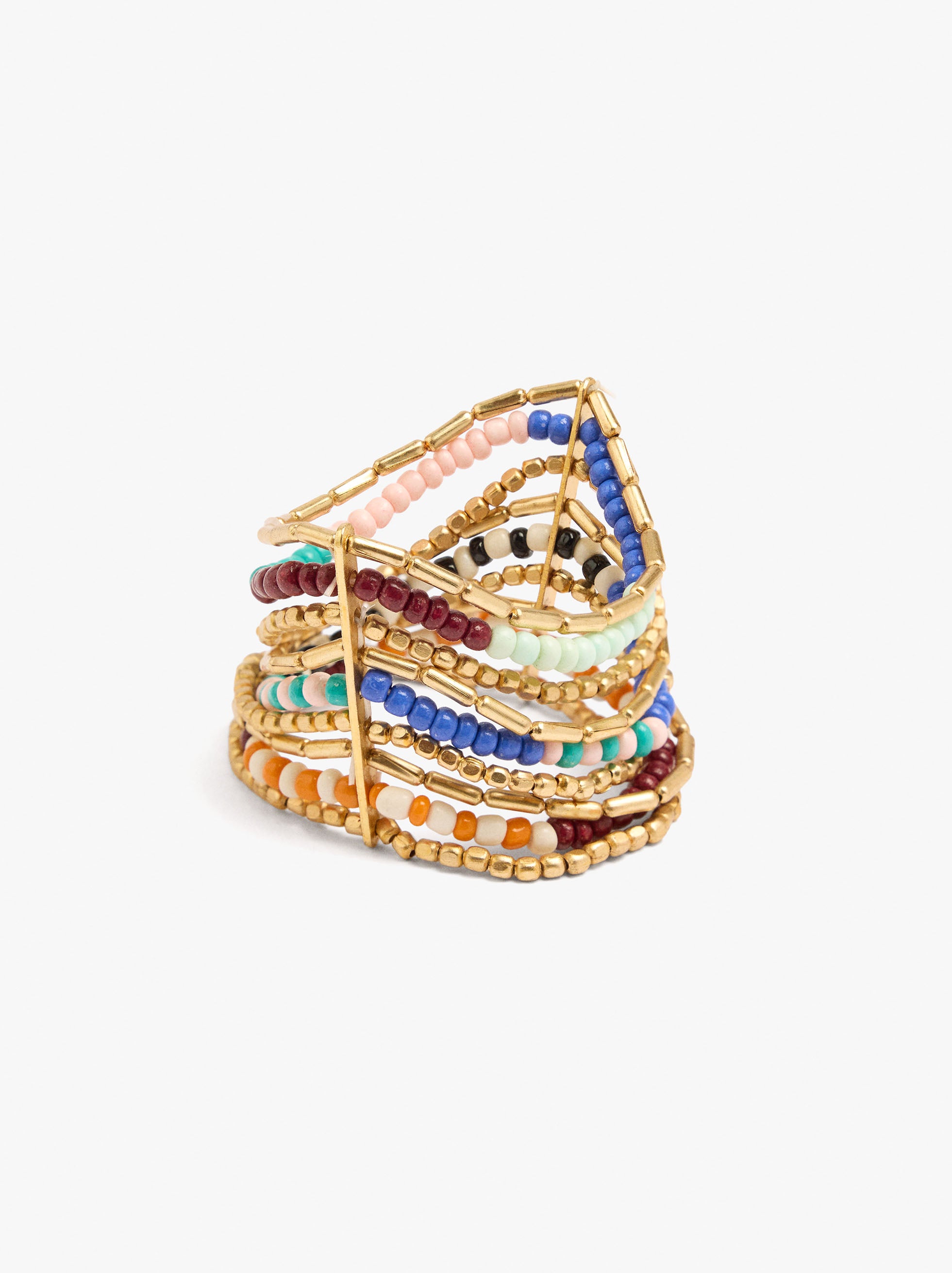 Multipulsera Elástica Con Abalorios