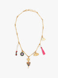 Collar Segmentado Con Barras Y Charms Multicolor