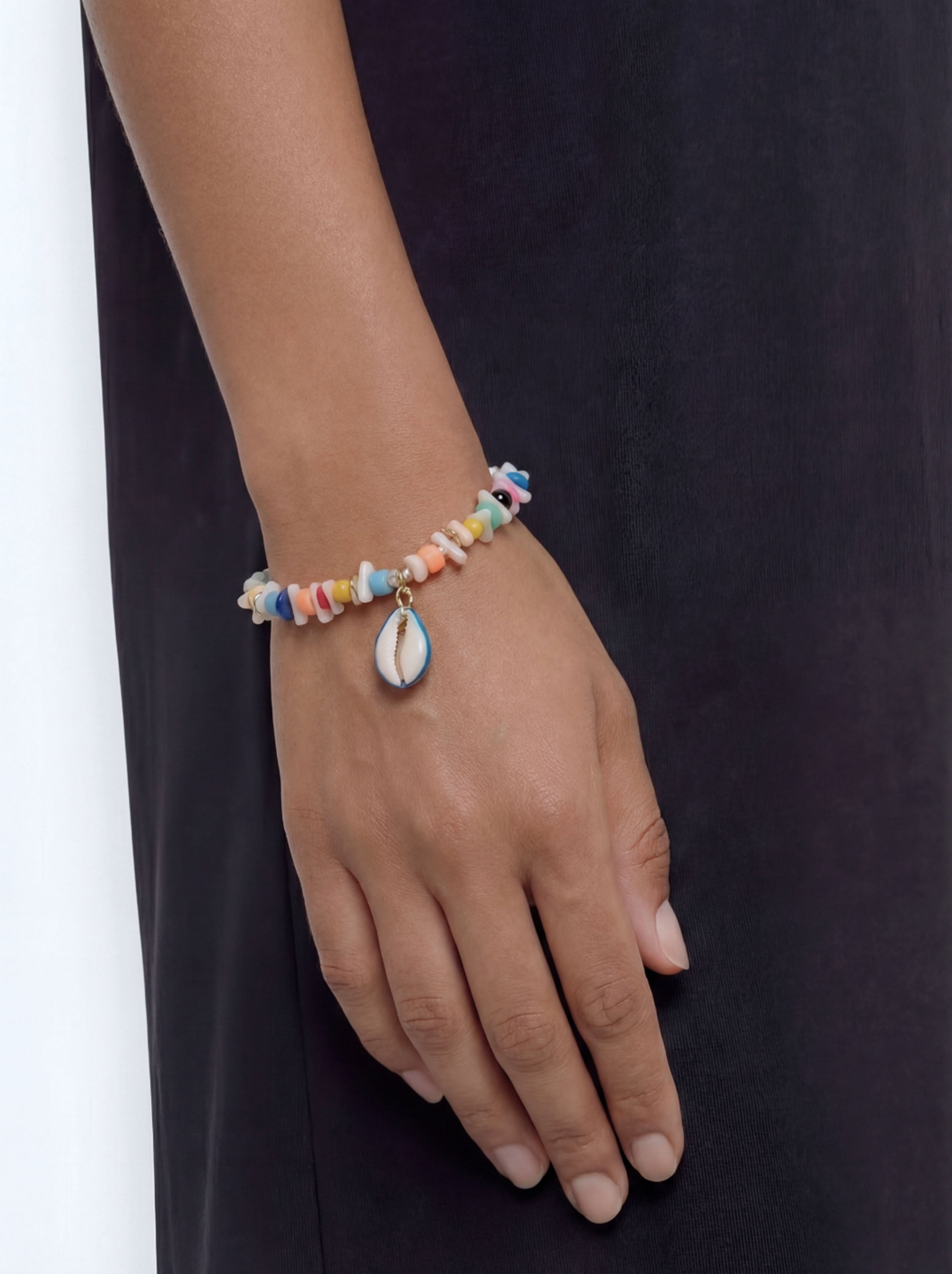 Tobillera Con Cuentas Multicolor