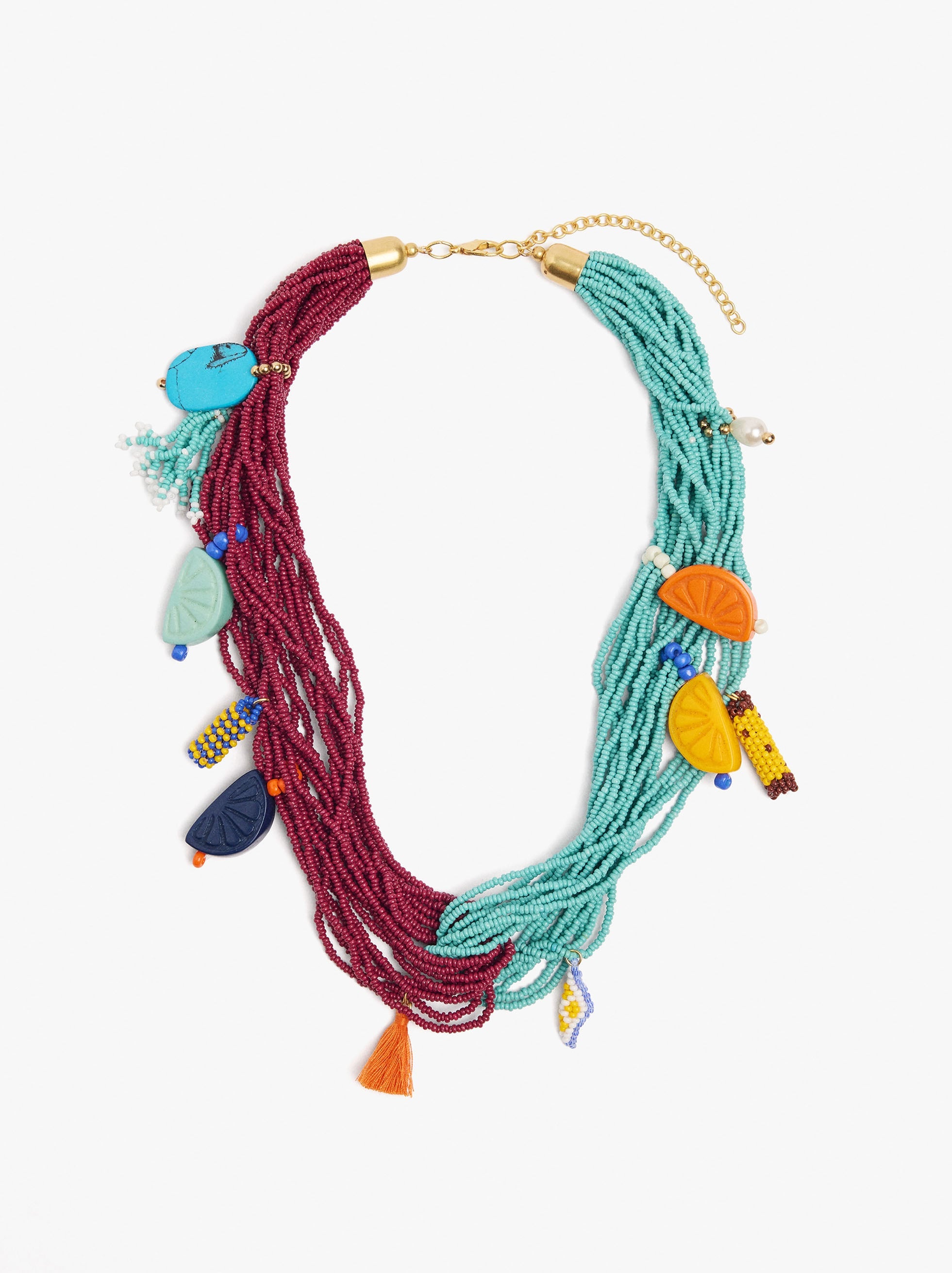 Multicollar Entrelazado De Abalorios De Vidrio