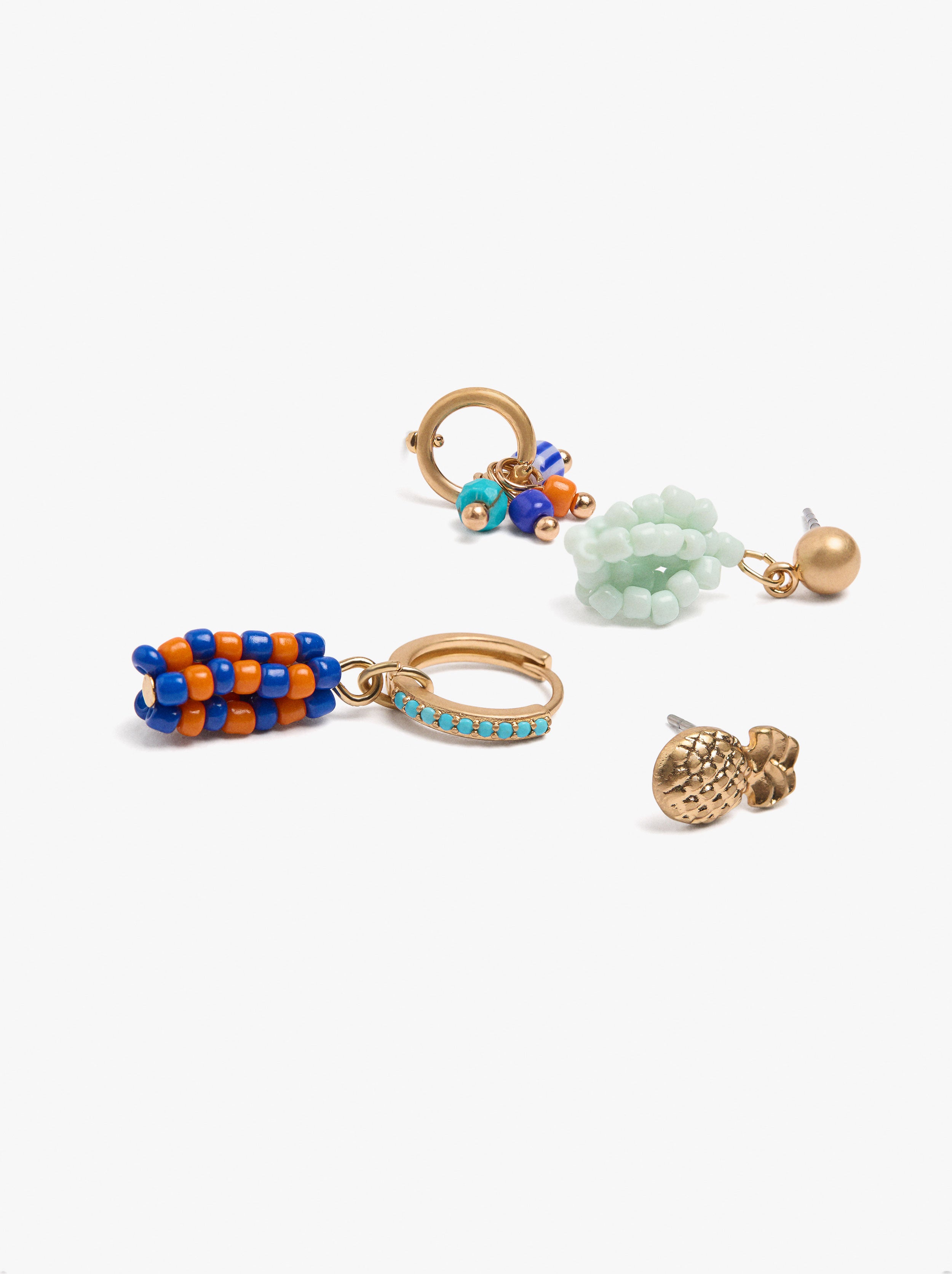 Set De Pendientes Con Abalorios