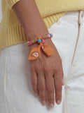 Pulsera Elástica Con Cuentas Multicolor