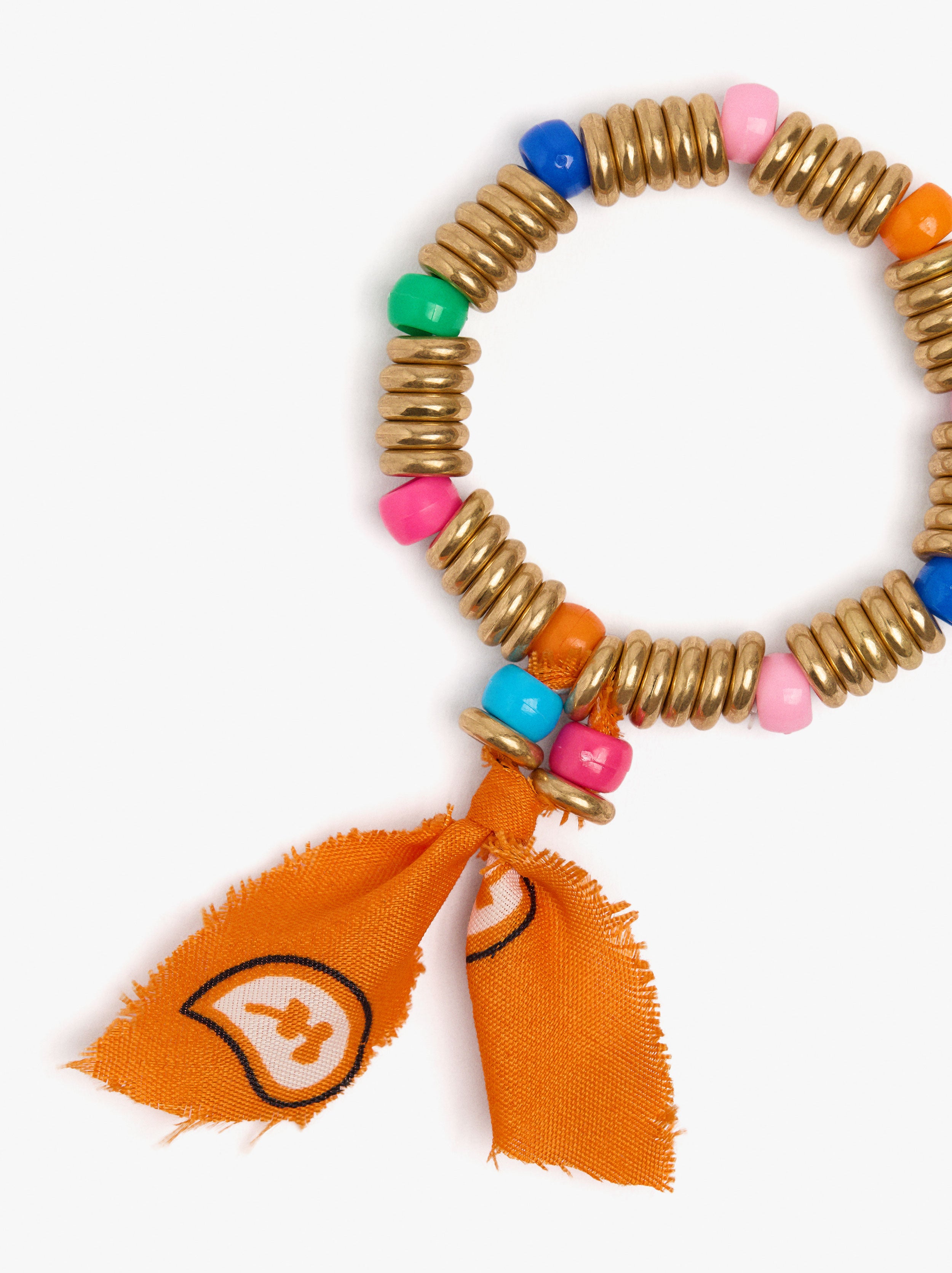 Pulsera Elástica Con Cuentas Multicolor