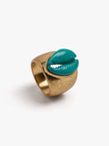 Anillo Con Concha Esmaltada