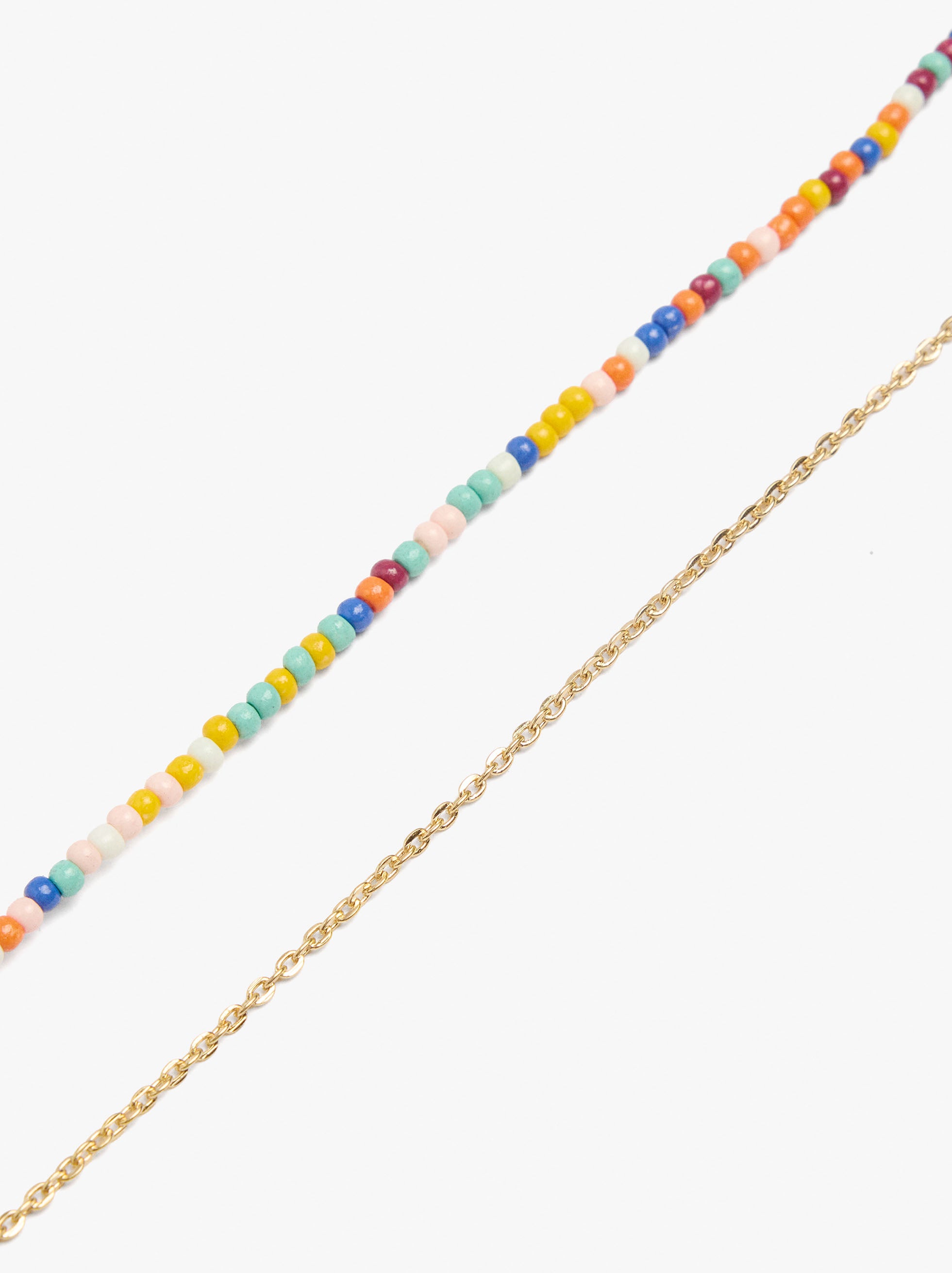 Set De Tobilleras Con Cuentas Multicolor